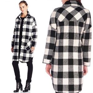 RD Style black and white plaid shacket